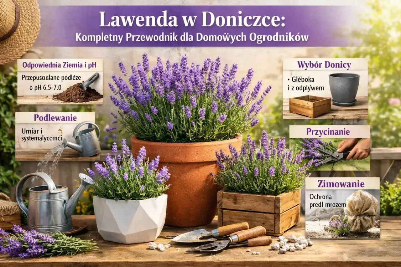 Piękna lawenda w donicy, gotowa do uprawy. Poradnik dla ogrodników domowych.